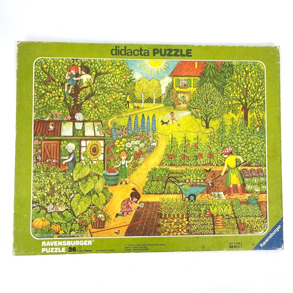 Vintage RAVENSBERGER Didacta 36pc Frame Tray Puzzle #62354682 In unserem Garten